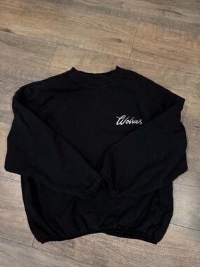 Darc Sport Black Crewneck with Gold Crest and White Script